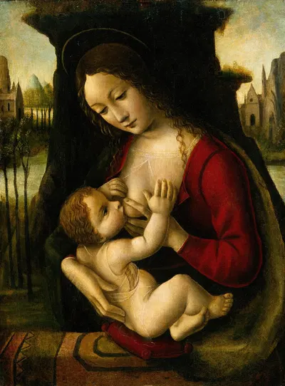 Madonna and Child by Бернардино деи Конти — digital art print download