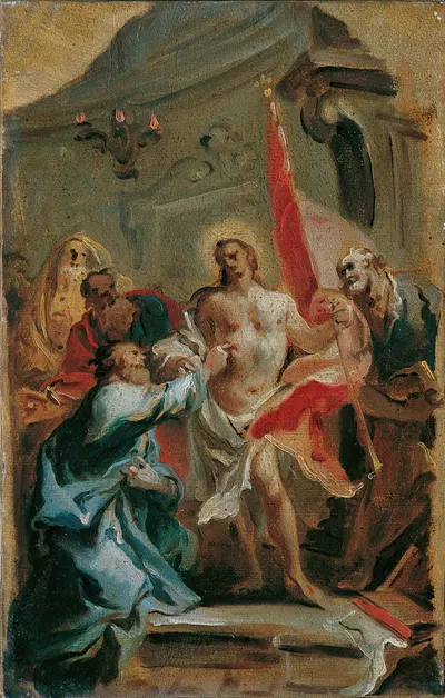 Christ and the doubting Thomas by Карло Карлоне — digital art print download