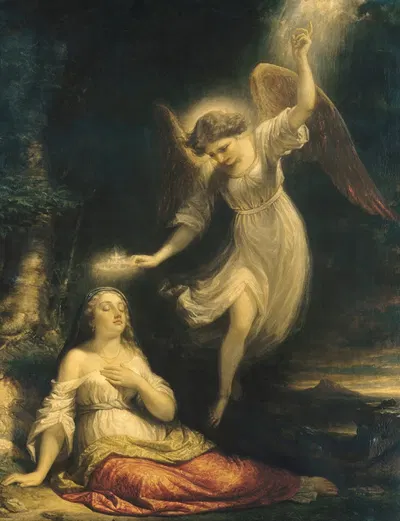 Mercy's Dream by Daniel Huntington, 1858 — digital art print download