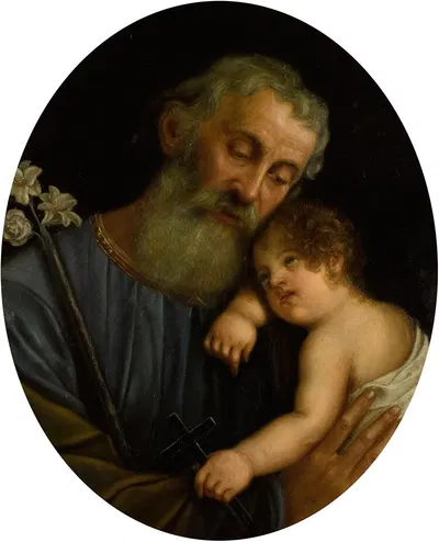 Josef und Kind by Diodato Massimo, 1886 — digital art print download