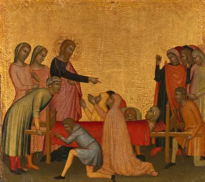 Saint John the Evangelist Raises Satheus to Life by Francescuccio Ghissi — digital art print download