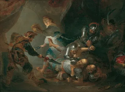 Die Blendung Simsons by Франц Антон Маульберц, 1787-1790 — digital art print download