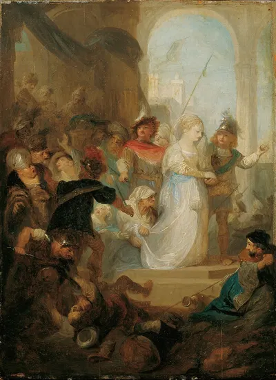 Esther und Hatach by Франц Антон Маульберц, 1787-1790 — digital art print download