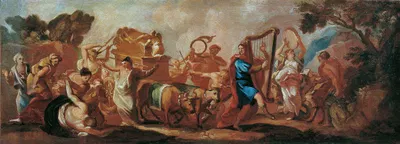 Die Überführung der Bundeslade durch den singenden und tanzenden David by Franz Carl Remp, 1707-1710 — digital art print…