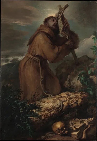 Saint Francis in Ecstasy by Джованни Бенедетто Кастильоне — digital art print download