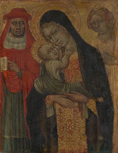 Madonna and Child with Saints Jerome and Agnes by Giovanni di Paolo — digital art print download