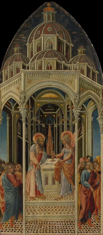 The Annunciation to Zacharias by Giovanni di Paolo — digital art print download