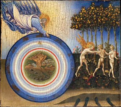 The Creation of the World and the Expulsion from Paradise by Giovanni di Paolo, 1445 — digital art print download