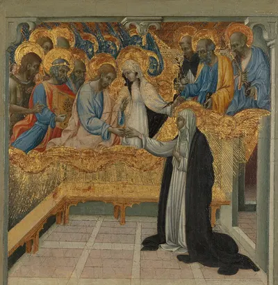 The Mystic Marriage of Saint Catherine of Siena by Giovanni di Paolo — digital art print download