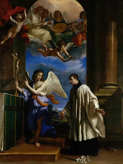 The Vocation of Saint Aloysius (Luigi) Gonzaga by Guercino — digital art print download