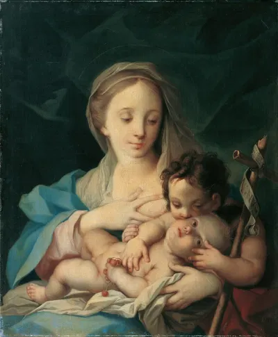 Maria mit dem Kind und dem Johannesknaben by Игнацио Штерн — digital art print download