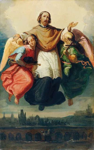 Glorie des heiligen Johannes von Nepomuk by Иоганн Тиль младший — digital art print download