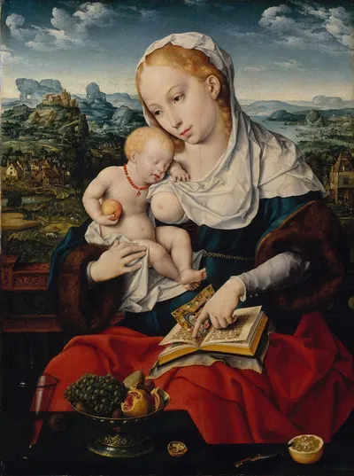 Virgin and Child by Йос ван Клев — digital art print download