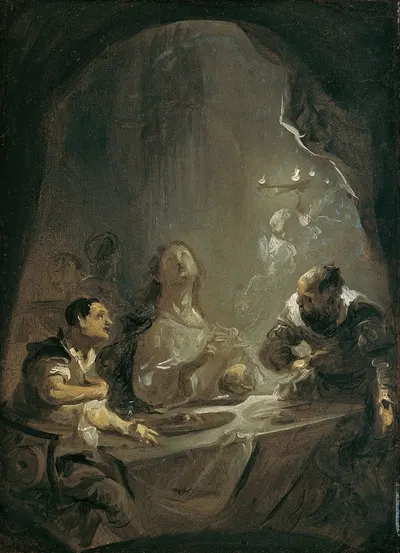 Christus in Emmaus by Joseph Winterhalder the younger, 1772-1773 — digital art print download
