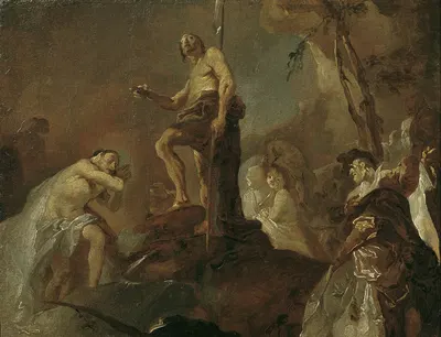 Die Taufe Christi by Joseph Winterhalder the younger, 1766-1767 — digital art print download
