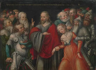 Christ and the Adulteress by Lucas Cranach the Younger — digital art print download
