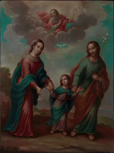 The Return of the Holy Family from Egypt by Nicolás Enríquez, 1773 — digital art print download