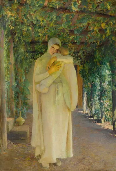 Madone À La Treille by Pascal-Adolphe-Jean Dagnan-Bouveret, 1888 — digital art print download