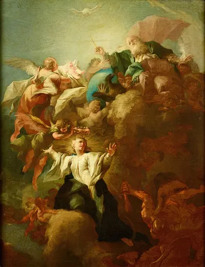 Allegorie auf die Unbefleckte Empfängnis Mariae by Paul Troger, 1733 — digital art print download