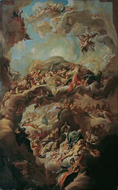 Die Anbetung des Lammes durch die 24 Ältesten by Paul Troger, 1748-1750 — digital art print download