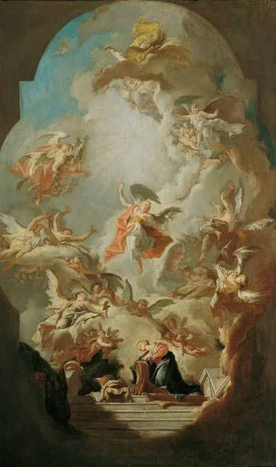 Die Verkündigung an Maria by Paul Troger, 1747 — digital art print download