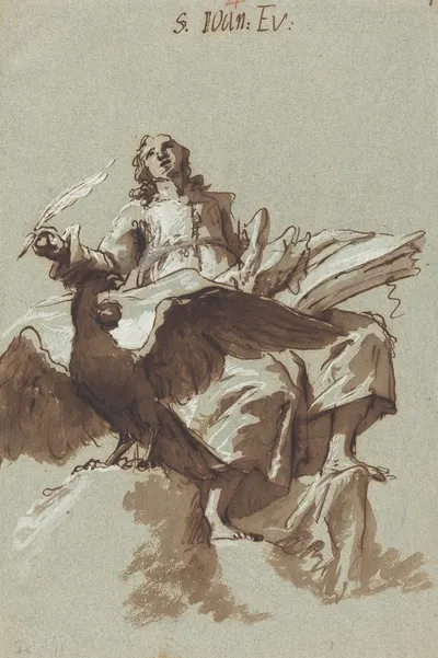 Saint John the Evangelist by Георг Антон Урлауб, c. 1753 — digital art print download