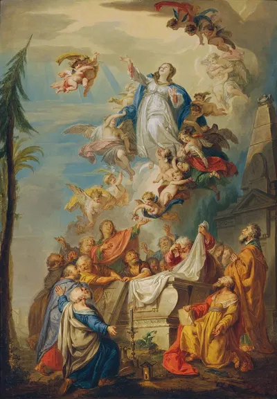 The Assumption of Mary by Винценц Фишер, 1784 — digital art print download