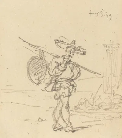 A Chinese Peasant by George Chinnery, 1839 — digital art print download
