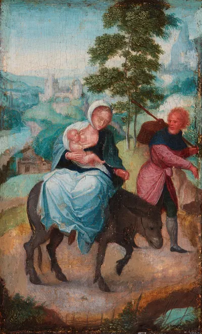 Flight into Egypt by Адриан Изенбрандт, 1515-1551 — digital art print download