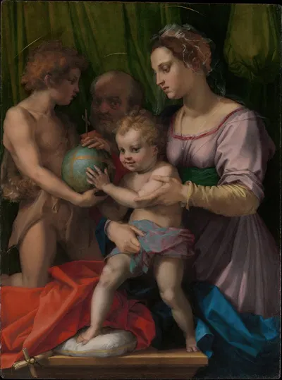 The Holy Family with the Young Saint John the Baptist by Андреа дель Сарто — digital art print download