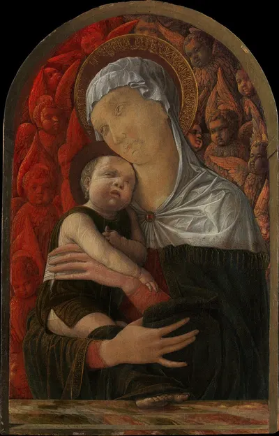 Madonna and Child with Seraphim and Cherubim by Андреа Мантенья — digital art print download