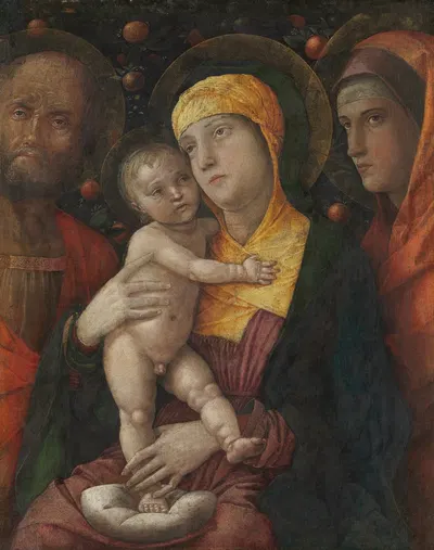 The Holy Family with Saint Mary Magdalen by Andrea Mantegna — digital art print download