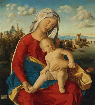 Madonna and Child by Бартоломео Венето — digital art print download