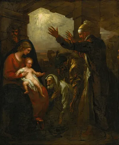 The Wise Men's Offering by Benjamin West — digital art print download