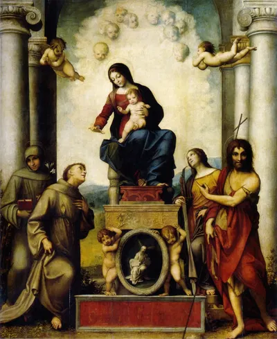 Madonna with St. Francis by Корреджо, 1514 — digital art print download