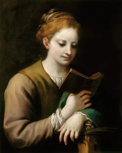 Saint Catherine Reading by Корреджо, 1530 — digital art print download