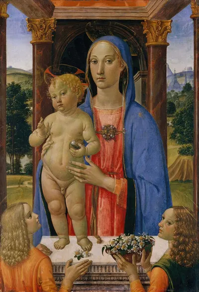 Madonna and Child with Angels by Cosimo Rosselli — digital art print download