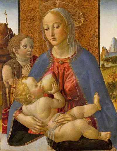 Madonna and Child with the Young Saint John the Baptist by Cosimo Rosselli — digital art print download