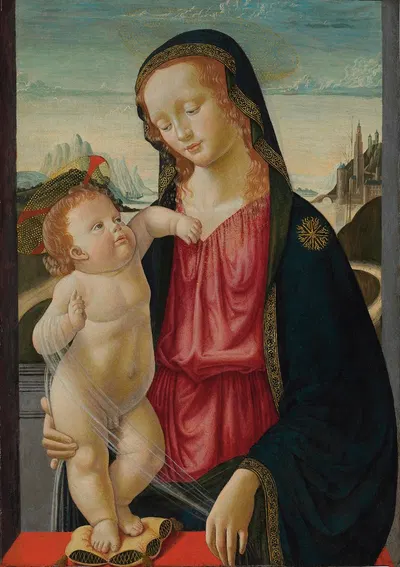 The Madonna and Child by Давиде Гирландайо — digital art print download