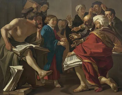 Christ Among The Doctors by Дирк Ван Бабюрен — digital art print download