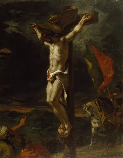 Christ on the cross by Eugène Delacroix, 1846 — digital art print download