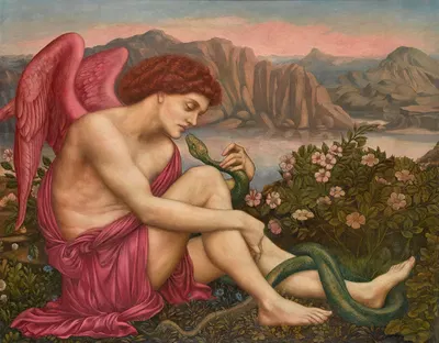 The Angel With The Serpent by Эвелин де Морган — digital art print download