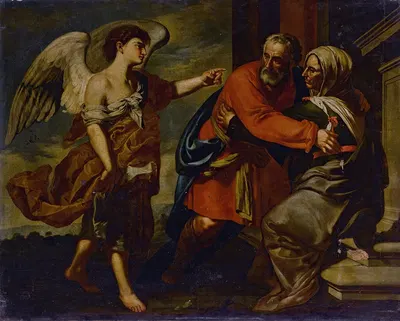 The Meeting of Zechariah and Elizabeth by Francesco Guarino — digital art print download