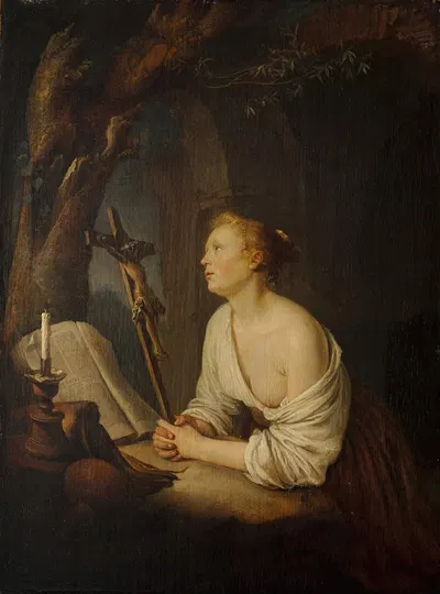 The Penitent Magdalen by Геррит Доу — digital art print download