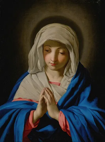The Madonna in prayer by Джованни Баттиста Сальви да Сассоферрато — digital art print download