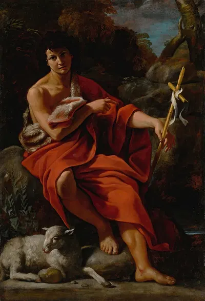 Saint John the Baptist in the wilderness by Giovanni Lanfranco — digital art print download