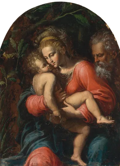 The Holy Family by Girolamo Da Carpi — digital art print download