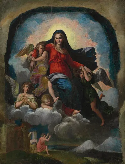 The Assumption of the Virgin by Girolamo Da Carpi — digital art print download