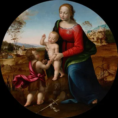 Madonna and Child with the Infant Saint John the Baptist by Джулиано Буджардни, 1518-1520 — digital art print download