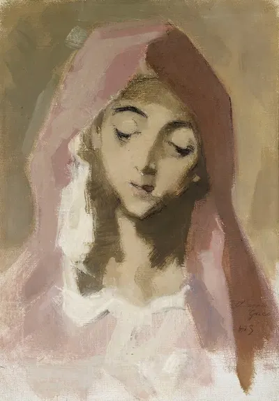Madonna de la Charité, after El Greco by Helene Schjerfbeck, 1941 — digital art print download